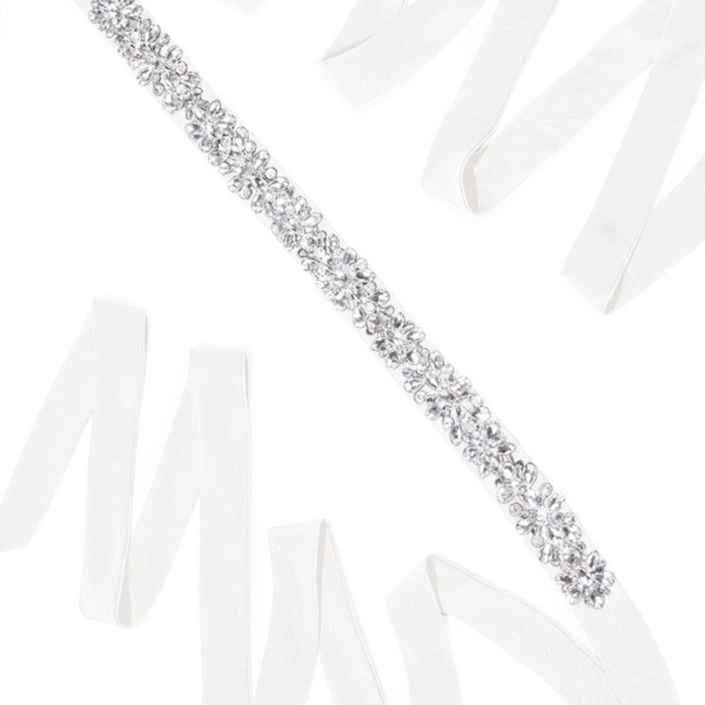 Azazie Chiffon Sash with Starlight Beading